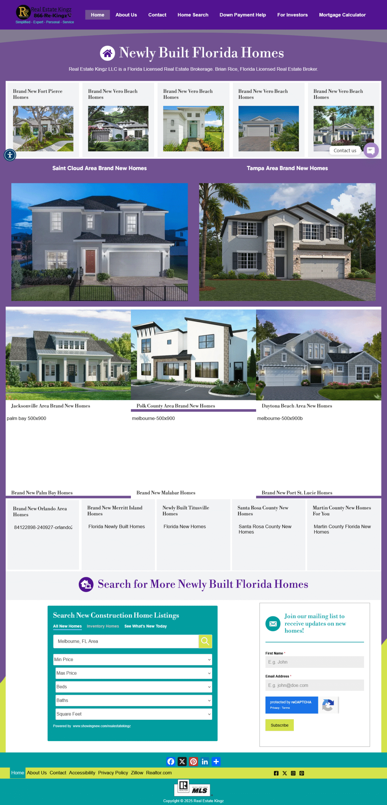 Search newly constructed homes in Palm Bay, Florida at 866rekingz.com with Real Estate Kingz.